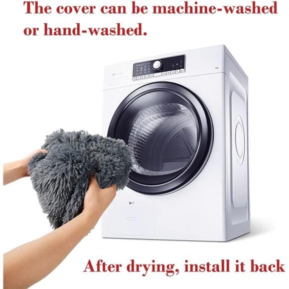 Calming Dog Bed Fluffy Plush Dog Mat for Furniture Protector with Removable - Picture 4 of 6